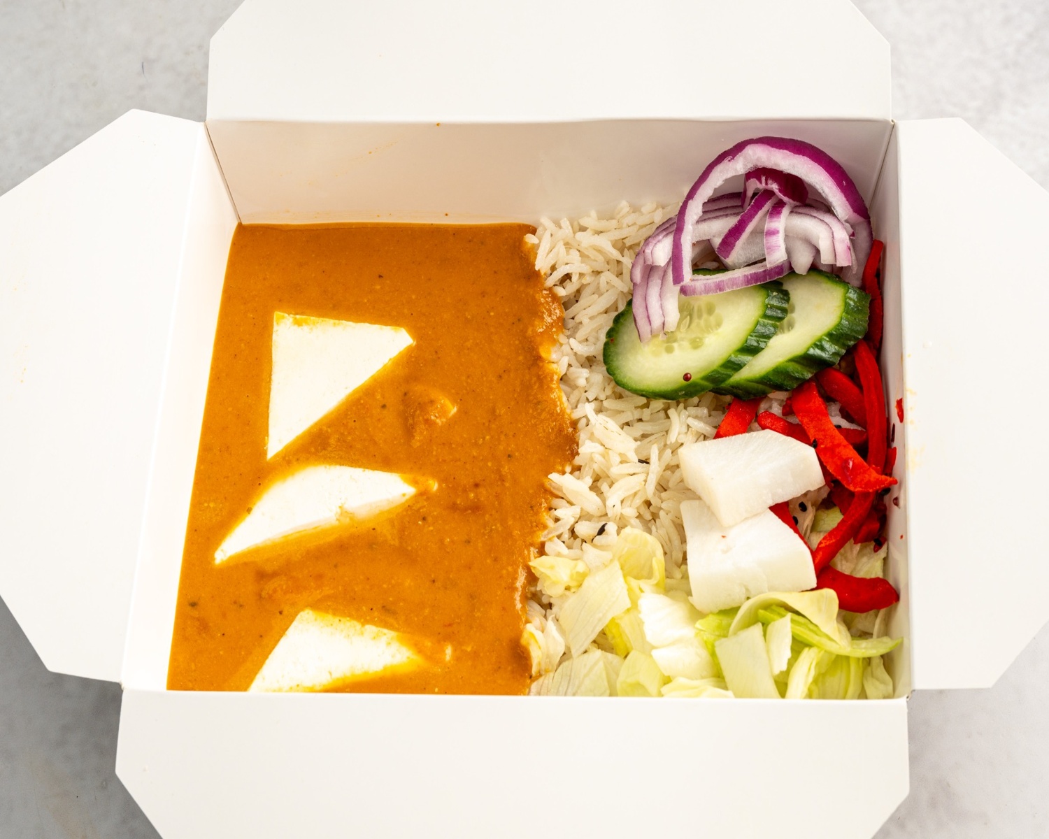 Creamy Paneer Curry Rice Bowl