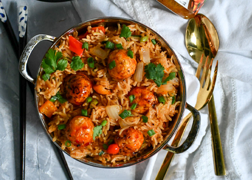 Manchurian Veg Fried Rice