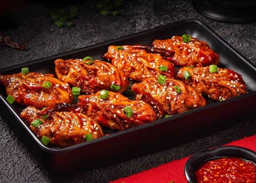 Chilli Chicken Fried Momos & Fries