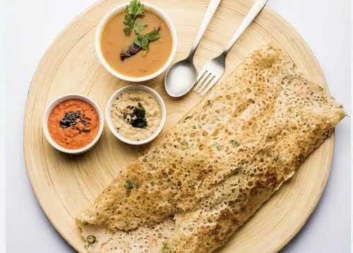 Onion Rava Masala Dosa