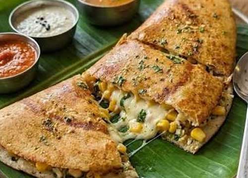 Butter Garlic Spread Masala Dosa