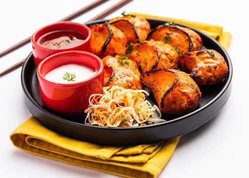 Tandoori Veg Momos & Fries